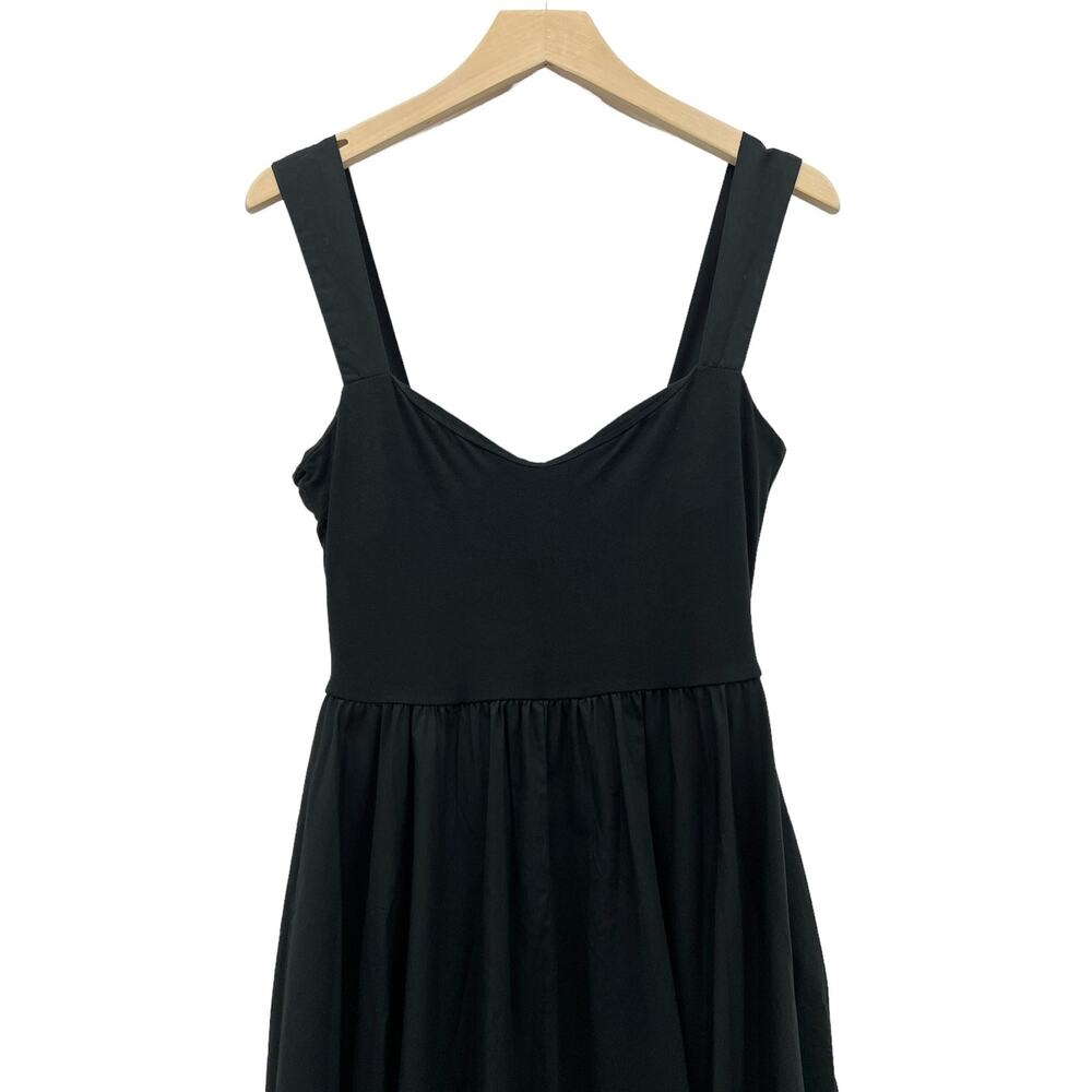 J. Crew Factory Black Midi Sundress with Square Neck - Picture 4 of 10